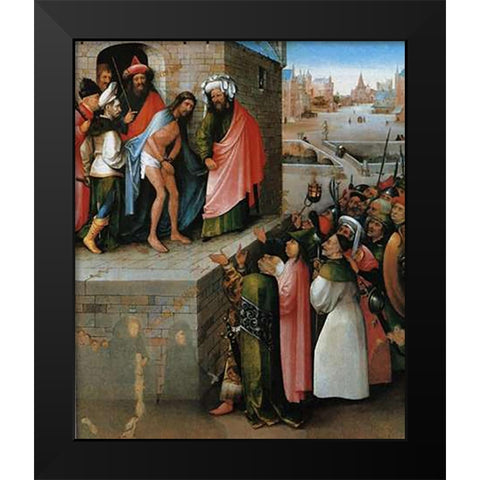 Ecce Homo Black Modern Wood Framed Art Print by Bosch, Hieronymus