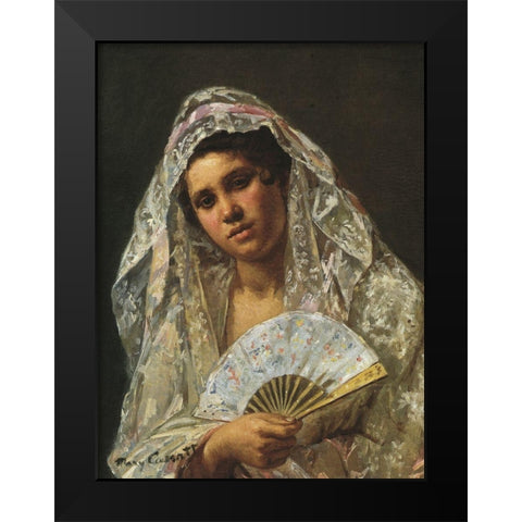 A Seville Belle 1873 Black Modern Wood Framed Art Print by Cassatt, Mary