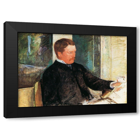 Alexander J 1880 Black Modern Wood Framed Art Print with Double Matting by Cassatt, Mary