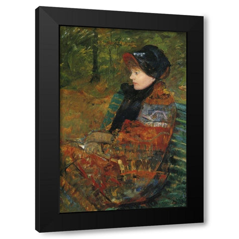 Autumn 1880 Black Modern Wood Framed Art Print with Double Matting by Cassatt, Mary