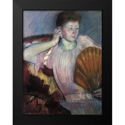 Contemplation 1891 Black Modern Wood Framed Art Print by Cassatt, Mary