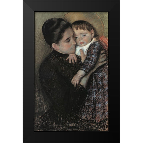Helene De Septeuil 1889 Black Modern Wood Framed Art Print by Cassatt, Mary