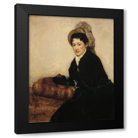 Portrait Of Madam X Dressed For The Matinee 1878 Black Modern Wood Framed Art Print with Double Matting by Cassatt, Mary