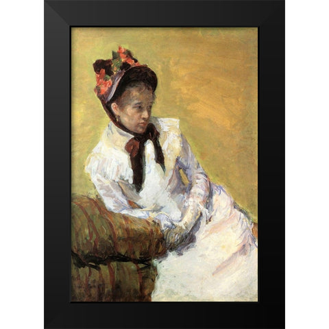 Portrait Of The Artist 1878 Black Modern Wood Framed Art Print by Cassatt, Mary