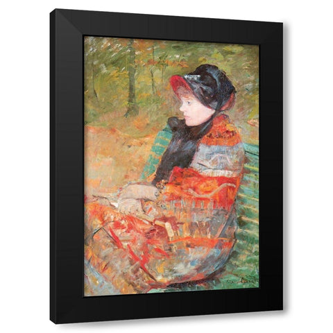 Profile Portrait Of Lydia 1880 Black Modern Wood Framed Art Print with Double Matting by Cassatt, Mary