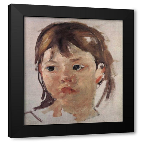 Sketch Of Mary Ellen 1899 Black Modern Wood Framed Art Print by Cassatt, Mary