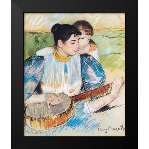 The Banjo Lesson, 1894 Black Modern Wood Framed Art Print by Cassatt, Mary