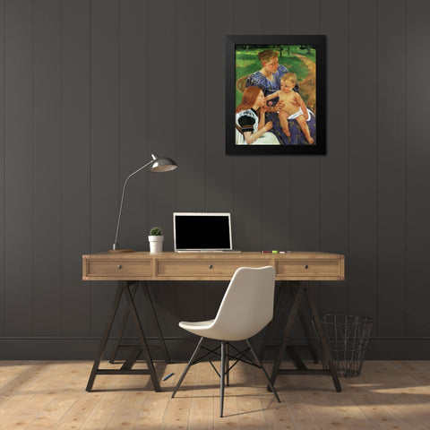 The Family 1892 Black Modern Wood Framed Art Print by Cassatt, Mary