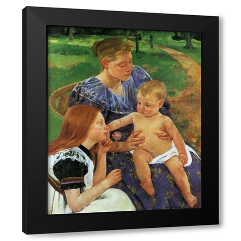 The Family 1892 Black Modern Wood Framed Art Print by Cassatt, Mary