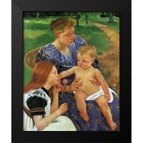The Family 1892 Black Modern Wood Framed Art Print by Cassatt, Mary