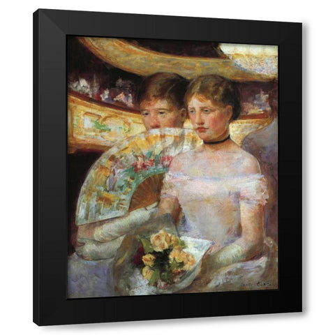 The Loge 1882 Black Modern Wood Framed Art Print with Double Matting by Cassatt, Mary