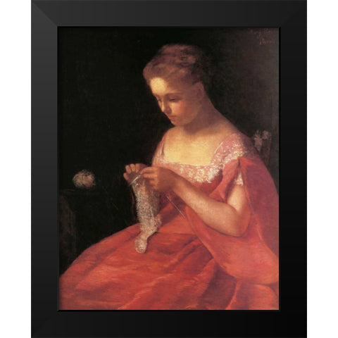 The Young Bride 1869 Black Modern Wood Framed Art Print by Cassatt, Mary
