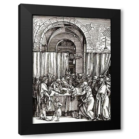 Life Of The Virgin Black Modern Wood Framed Art Print with Double Matting by Durer, Albrecht