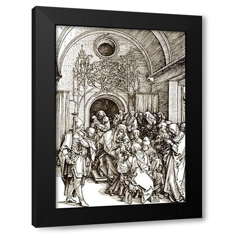 Life Of The Virgin 10 Black Modern Wood Framed Art Print with Double Matting by Durer, Albrecht