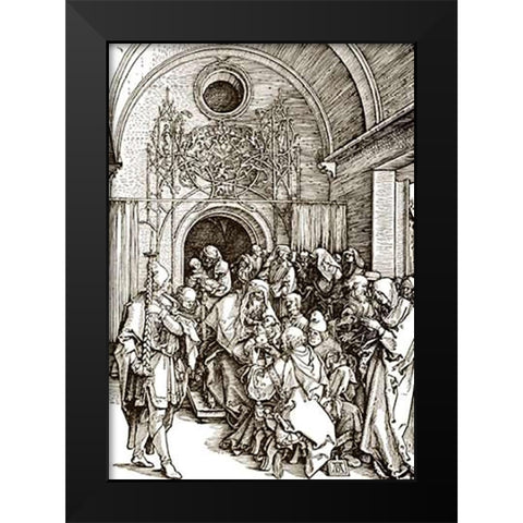 Life Of The Virgin 10 Black Modern Wood Framed Art Print by Durer, Albrecht