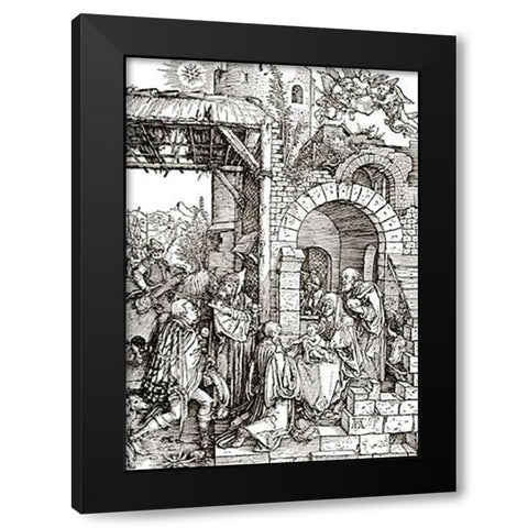 Life Of The Virgin 11 Black Modern Wood Framed Art Print by Durer, Albrecht