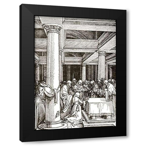 Life Of The Virgin 12 Black Modern Wood Framed Art Print with Double Matting by Durer, Albrecht
