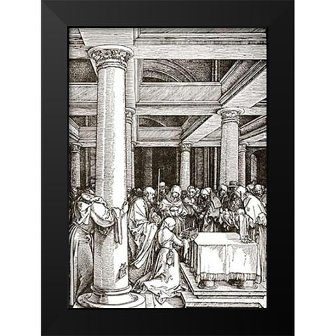 Life Of The Virgin 12 Black Modern Wood Framed Art Print by Durer, Albrecht