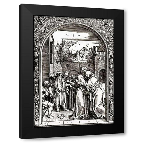 Life Of The Virgin 3 Black Modern Wood Framed Art Print with Double Matting by Durer, Albrecht