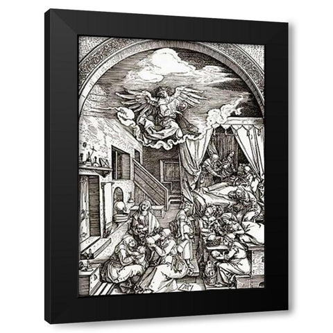 Life Of The Virgin 4 Black Modern Wood Framed Art Print with Double Matting by Durer, Albrecht