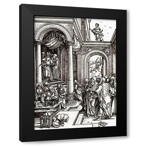 Life Of The Virgin 5 Black Modern Wood Framed Art Print by Durer, Albrecht
