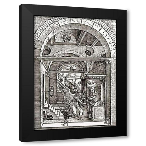 Life Of The Virgin 7 Black Modern Wood Framed Art Print by Durer, Albrecht
