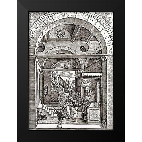 Life Of The Virgin 7 Black Modern Wood Framed Art Print by Durer, Albrecht