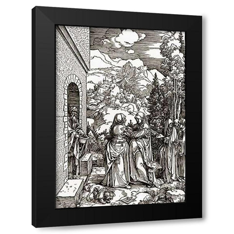 Life Of The Virgin 8 Black Modern Wood Framed Art Print by Durer, Albrecht