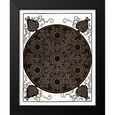 Six Knot Series 2 Black Modern Wood Framed Art Print by Durer, Albrecht