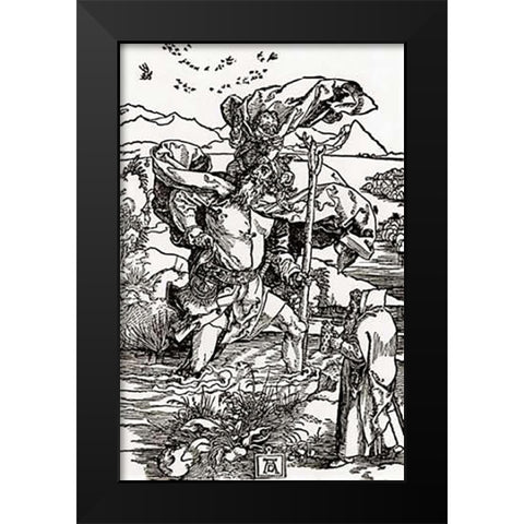 St Museumistopher 2 Black Modern Wood Framed Art Print by Durer, Albrecht