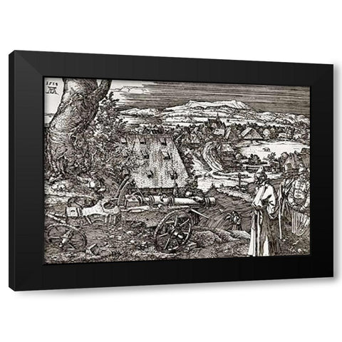 The Cannon Black Modern Wood Framed Art Print by Durer, Albrecht