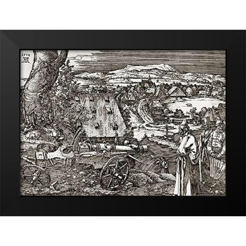The Cannon Black Modern Wood Framed Art Print by Durer, Albrecht