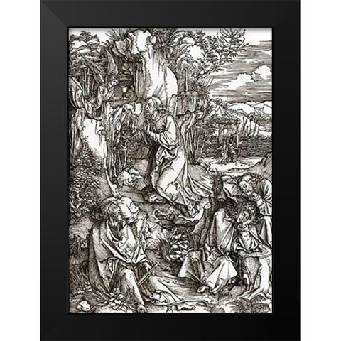 The Great Passion Black Modern Wood Framed Art Print by Durer, Albrecht