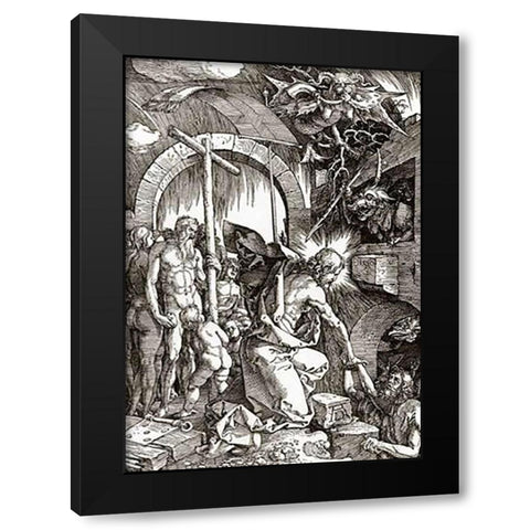 The Great Passion 11 Black Modern Wood Framed Art Print by Durer, Albrecht