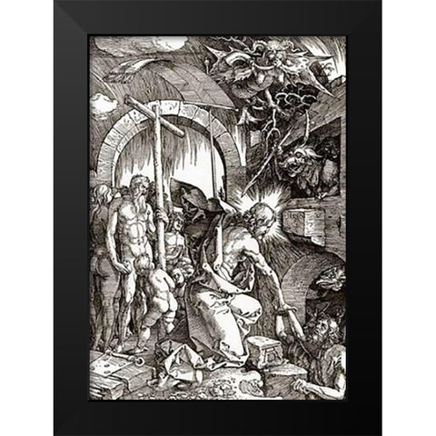 The Great Passion 11 Black Modern Wood Framed Art Print by Durer, Albrecht