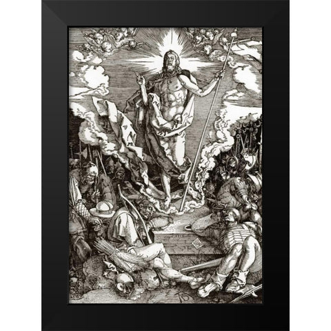 The Great Passion 12 Black Modern Wood Framed Art Print by Durer, Albrecht