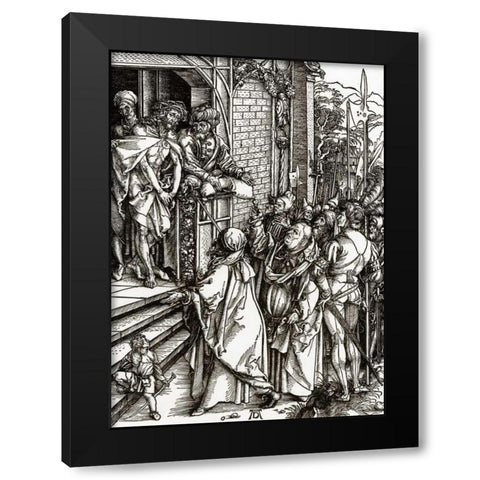 The Great Passion 3 Black Modern Wood Framed Art Print by Durer, Albrecht