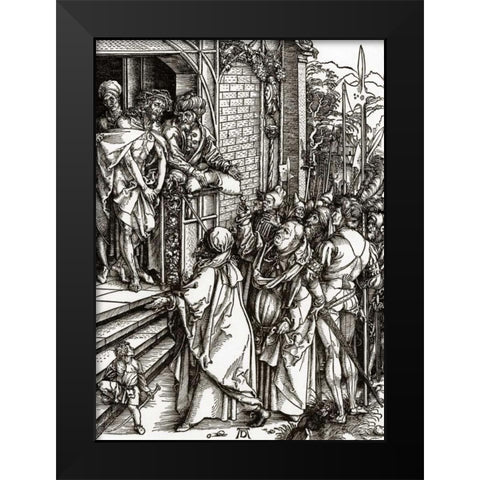 The Great Passion 3 Black Modern Wood Framed Art Print by Durer, Albrecht