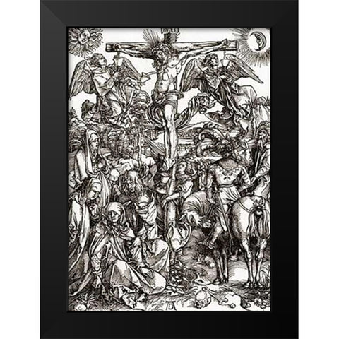 The Great Passion 5 Black Modern Wood Framed Art Print by Durer, Albrecht