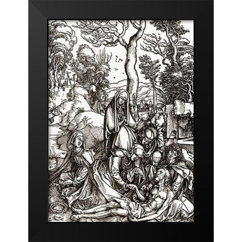 The Great Passion 6 Black Modern Wood Framed Art Print by Durer, Albrecht