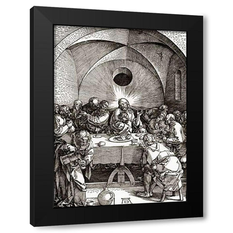 The Great Passion 9 Black Modern Wood Framed Art Print by Durer, Albrecht