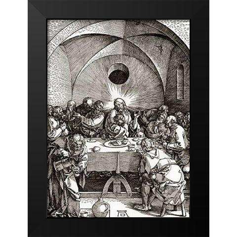 The Great Passion 9 Black Modern Wood Framed Art Print by Durer, Albrecht