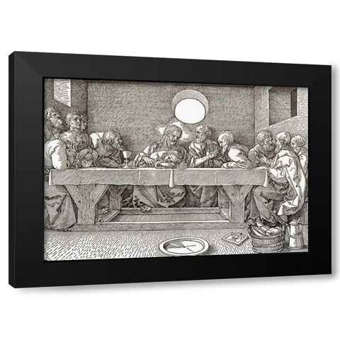 The Last Supper Black Modern Wood Framed Art Print with Double Matting by Durer, Albrecht