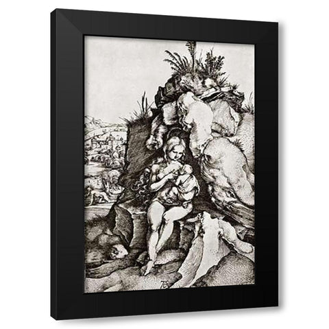 The Repentance Of St John Museumysostom Black Modern Wood Framed Art Print with Double Matting by Durer, Albrecht