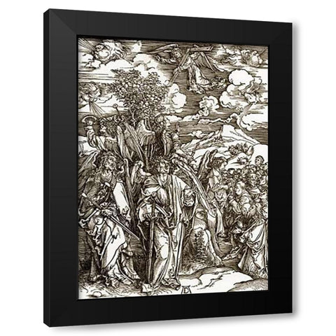 The Revelation Of St John 6 Black Modern Wood Framed Art Print with Double Matting by Durer, Albrecht