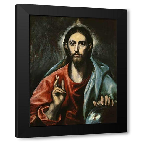 Museumist As Saviour Black Modern Wood Framed Art Print by Greco, El