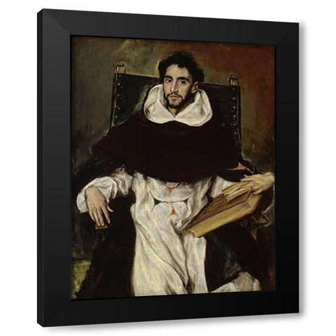 Fray Hortensio Felix Paravicino Black Modern Wood Framed Art Print by Greco, El