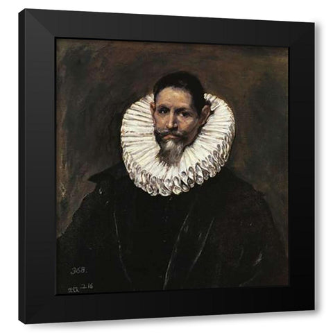 Jeronimo De Cevallos Black Modern Wood Framed Art Print with Double Matting by Greco, El