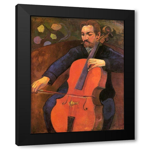Portrait Of Fritz Schneklud Black Modern Wood Framed Art Print with Double Matting by Gauguin, Paul