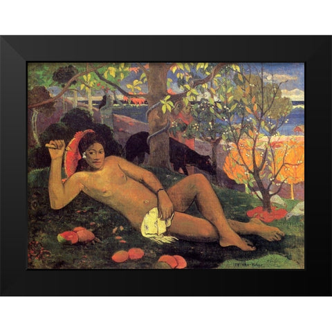 The Noble Woman Black Modern Wood Framed Art Print by Gauguin, Paul